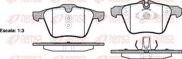 Remsa 1217.00 - Тормозные колодки, дисковые, комплект unicars.by