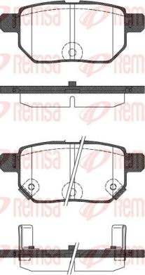 Remsa 1286.22 - Тормозные колодки, дисковые, комплект unicars.by