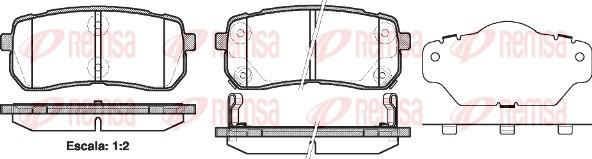 Remsa 1288.02 - Тормозные колодки, дисковые, комплект unicars.by