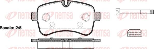 Remsa 1282.00 - Тормозные колодки, дисковые, комплект unicars.by