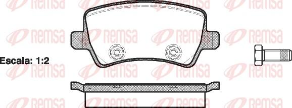 Remsa 1236.00 - Тормозные колодки, дисковые, комплект unicars.by