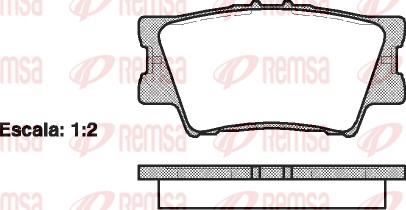 Remsa 1231.00 - Тормозные колодки, дисковые, комплект unicars.by