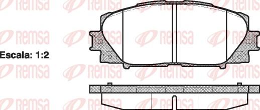 Remsa 1224.00 - Тормозные колодки, дисковые, комплект unicars.by