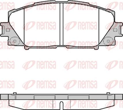 Remsa 1224.10 - Тормозные колодки, дисковые, комплект unicars.by