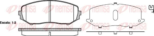 Remsa 1225.02 - Тормозные колодки, дисковые, комплект unicars.by