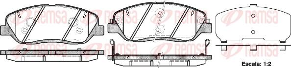 Remsa 1226.02 - Тормозные колодки, дисковые, комплект unicars.by