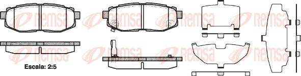 Remsa 1228.01 - Тормозные колодки, дисковые, комплект unicars.by