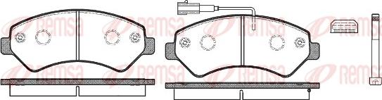 Remsa 1275.12 - Тормозные колодки, дисковые, комплект unicars.by