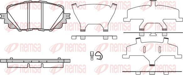 Remsa 1708.00 - Тормозные колодки, дисковые, комплект unicars.by