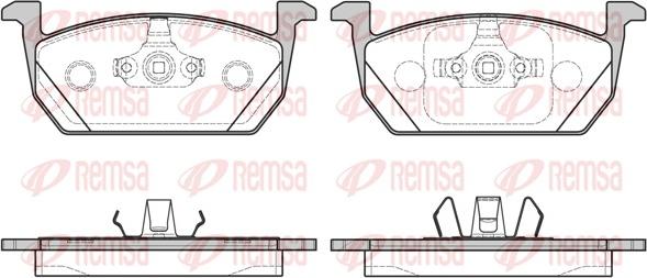 Remsa 1710.00 - Тормозные колодки, дисковые, комплект unicars.by