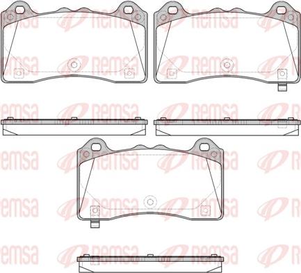 Remsa 1736.02 - Тормозные колодки, дисковые, комплект unicars.by