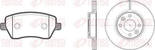 Remsa 8987.00 - Дисковый тормозной механизм, комплект unicars.by