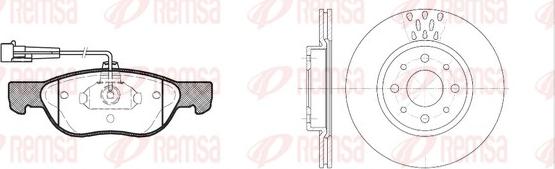 Remsa 8587.01 - Дисковый тормозной механизм, комплект unicars.by