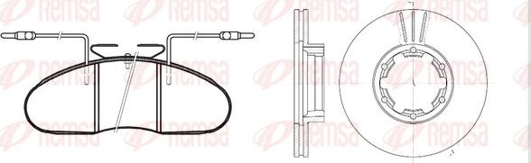 Remsa 8048.00 - Дисковый тормозной механизм, комплект unicars.by