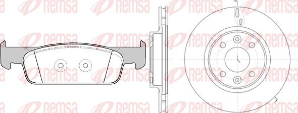 Remsa 81540.00 - Дисковый тормозной механизм, комплект unicars.by