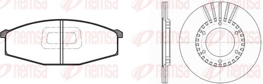 Remsa 8129.00 - Дисковый тормозной механизм, комплект unicars.by