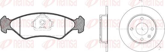 Remsa 8285.00 - Дисковый тормозной механизм, комплект unicars.by