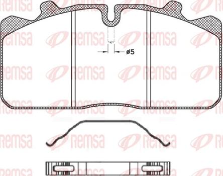 Remsa JCA 658.00 - Тормозные колодки, дисковые, комплект unicars.by