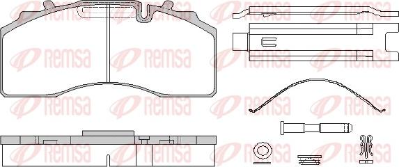 Remsa JCA 1415.80 - Тормозные колодки, дисковые, комплект unicars.by