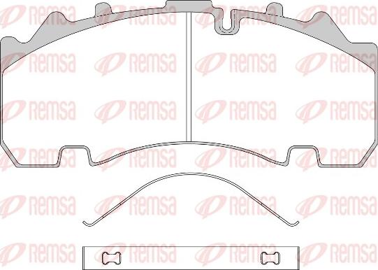 Remsa JCA 1554.00 - Тормозные колодки, дисковые, комплект unicars.by