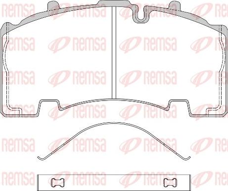 Remsa JCA 1555.00 - Тормозные колодки, дисковые, комплект unicars.by