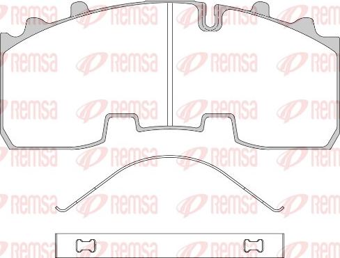 Remsa JCA 1556.00 - Тормозные колодки, дисковые, комплект unicars.by