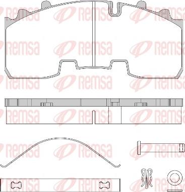 Remsa JCA 1556.80 - Тормозные колодки, дисковые, комплект unicars.by