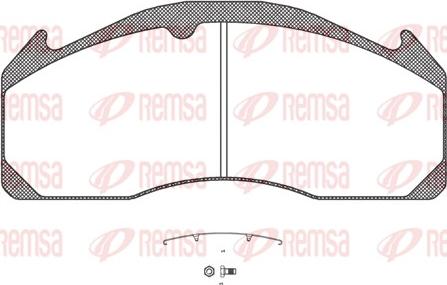 Remsa JCA 1033.00 - Тормозные колодки, дисковые, комплект unicars.by