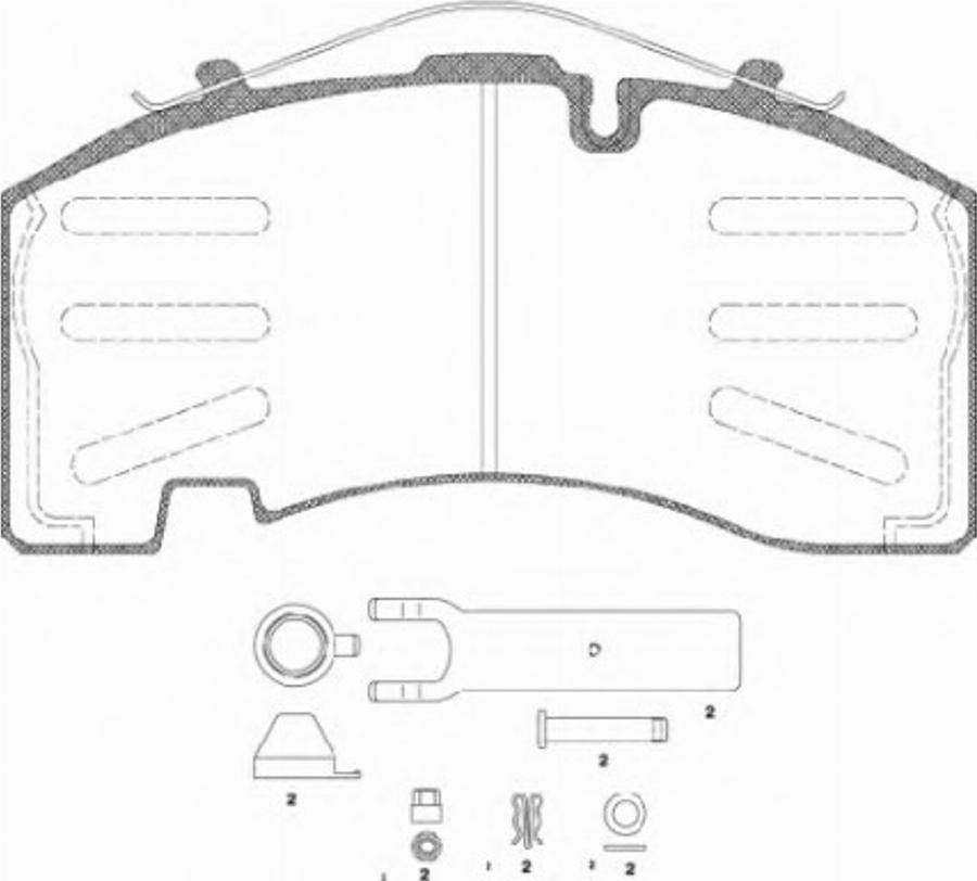 Remsa JCA 1074.80 - Тормозные колодки, дисковые, комплект unicars.by