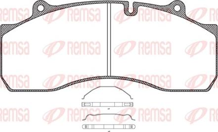 Remsa JCA 1073.00 - Тормозные колодки, дисковые, комплект unicars.by