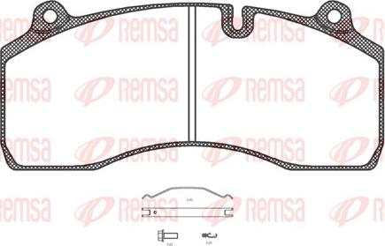 Remsa JCA 1306.00 - Тормозные колодки, дисковые, комплект unicars.by