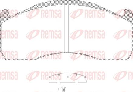 Remsa JCA 1328.00 - Тормозные колодки, дисковые, комплект unicars.by