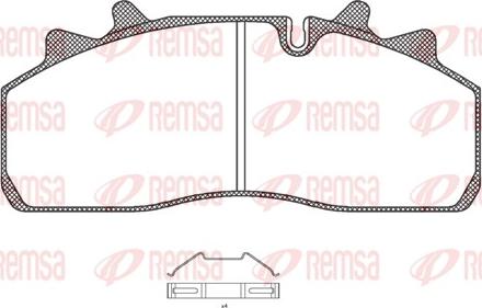 Remsa JCA 1254.00 - Тормозные колодки, дисковые, комплект unicars.by