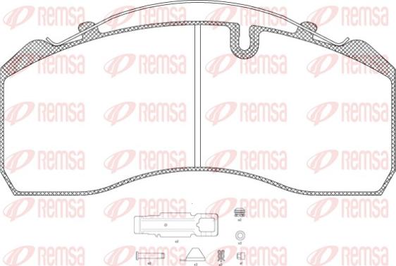 Remsa JCA 814.80 - Тормозные колодки, дисковые, комплект unicars.by