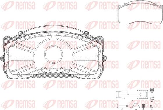 Remsa JCA 815.80 - Тормозные колодки, дисковые, комплект unicars.by