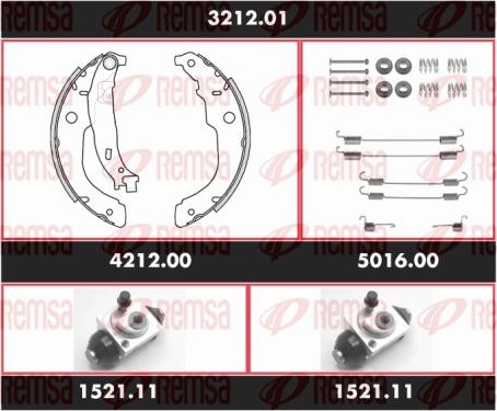 Remsa SPK 3212.01 - Комплект тормозных колодок, барабанные unicars.by