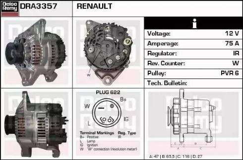 Remy DRA3357 - Генератор unicars.by