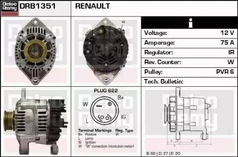 Remy DRB1351 - Генератор unicars.by