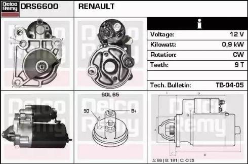 Remy DRS6600 - Стартер unicars.by