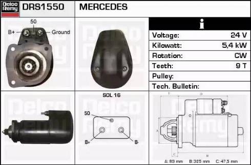 Remy DRS1550 - Стартер unicars.by