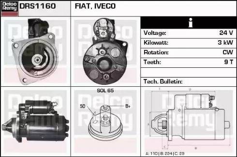 Remy DRS1160 - Стартер unicars.by