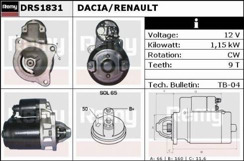 Remy DRS1831X - Стартер unicars.by