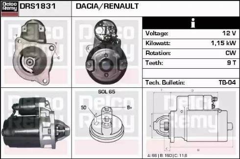 Remy DRS1831 - Стартер unicars.by