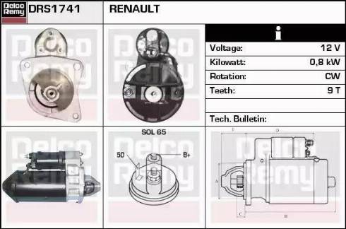 Remy DRS1741 - Стартер unicars.by