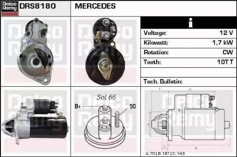 Remy DRS8180 - Стартер unicars.by