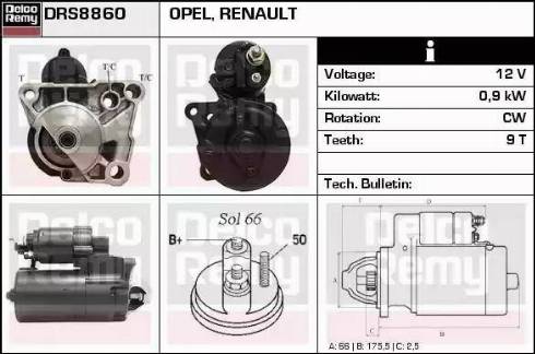 Remy DRS8860 - Стартер unicars.by