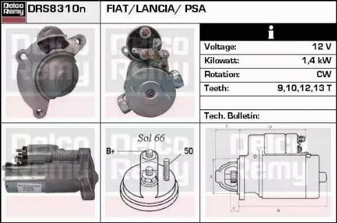 Remy DRS8310N - Стартер unicars.by