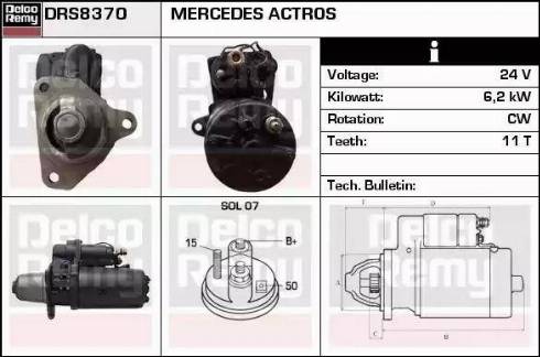 Remy DRS8370 - Стартер unicars.by