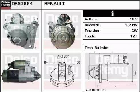 Remy DRS3884 - Стартер unicars.by