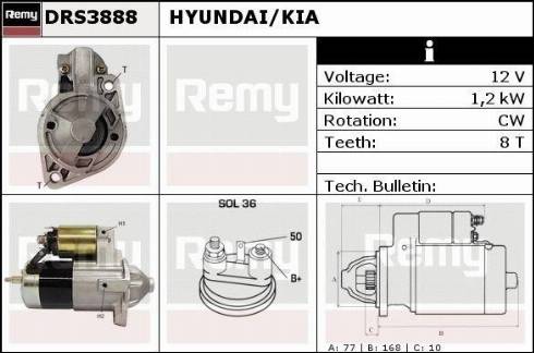 Remy DRS3888X - Стартер unicars.by